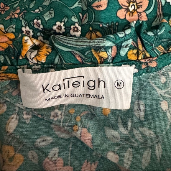 Kaileigh Teal Floral Mini Dress - Picture 8 of 10